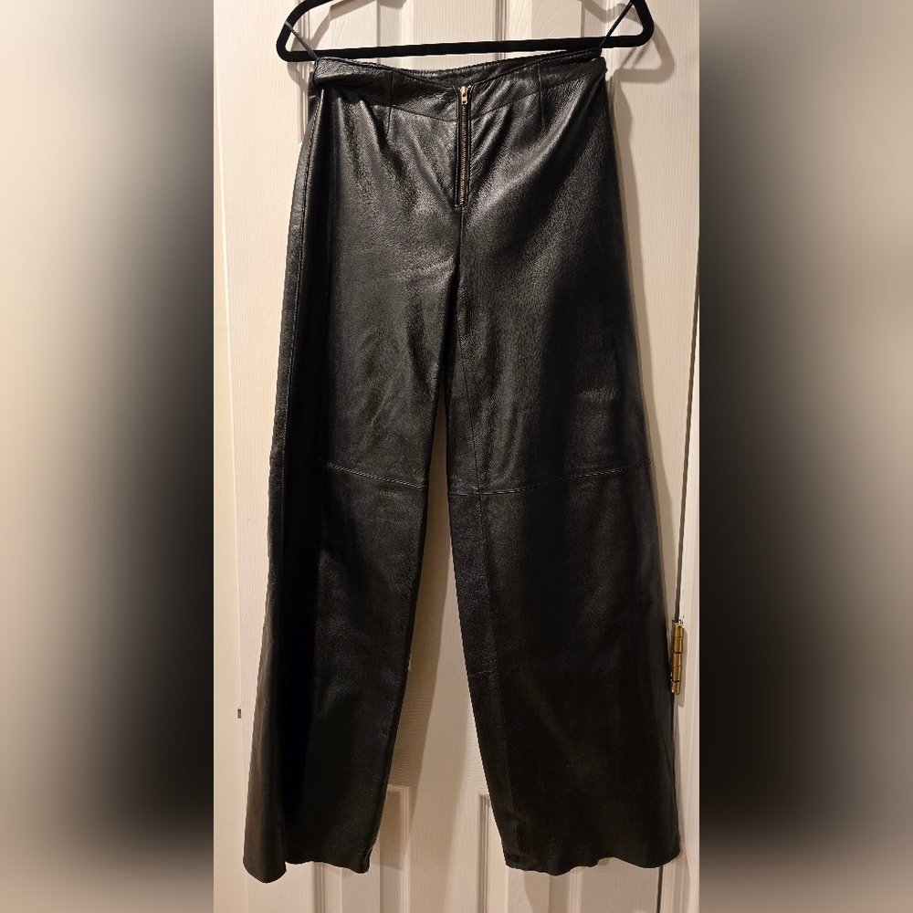 Genuine Black Leather Pants